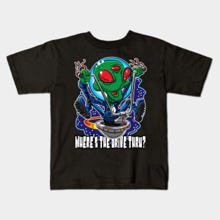 Where's the Drive Thru Alien UFO with Handlebars Kids T-Shirt